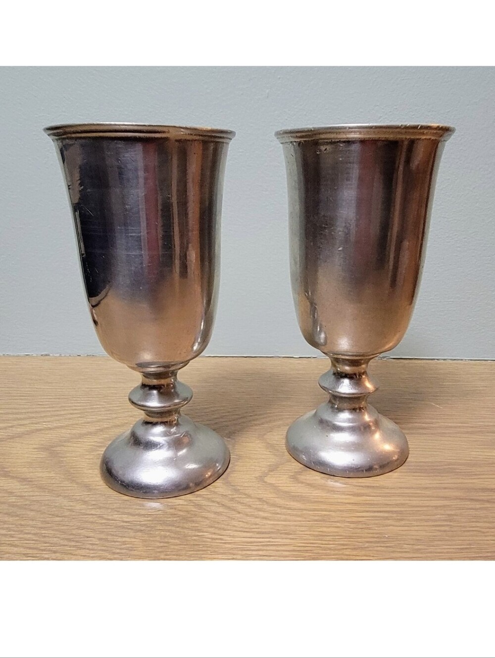 Two Vintage Wilton Armetale Goblets